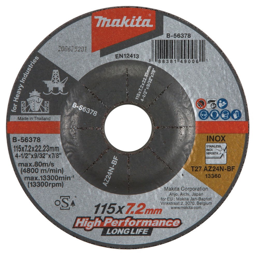 Makita Csiszolótárcsa sarokcsiszolókhoz INOX LONG LIFE termék fő termékképe