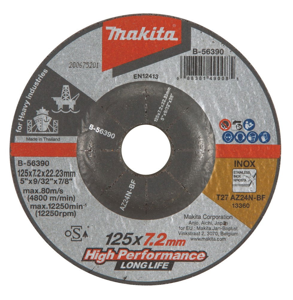 Makita Csiszolótárcsa sarokcsiszolókhoz INOX LONG LIFE termék fő termékképe