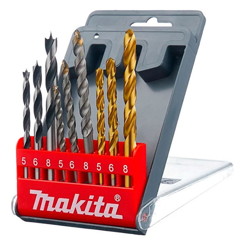 Makita Kőzet-, fa-, fémfúrókészlet 9 db-os termék fő termékképe