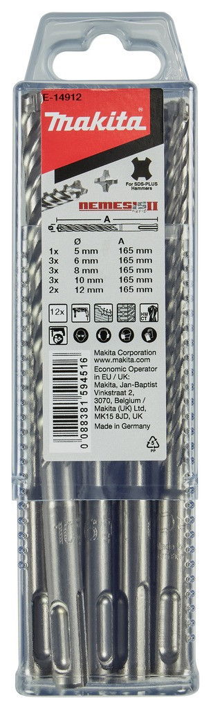 Makita Nemesis SDS-Plus Zentro 12 db-os készlet termék fő termékképe
