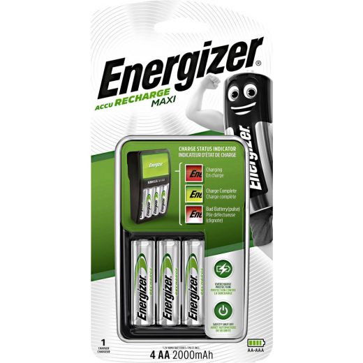 Energizer Recharge Maxi Töltő + Akkumulátor AA 2000mAh 4db termék fő termékképe