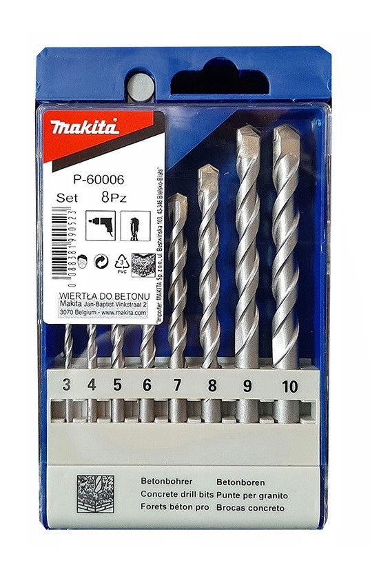 Makita Kőzetfúró 2+ készlet 8 db-os 3-10 mm termék fő termékképe