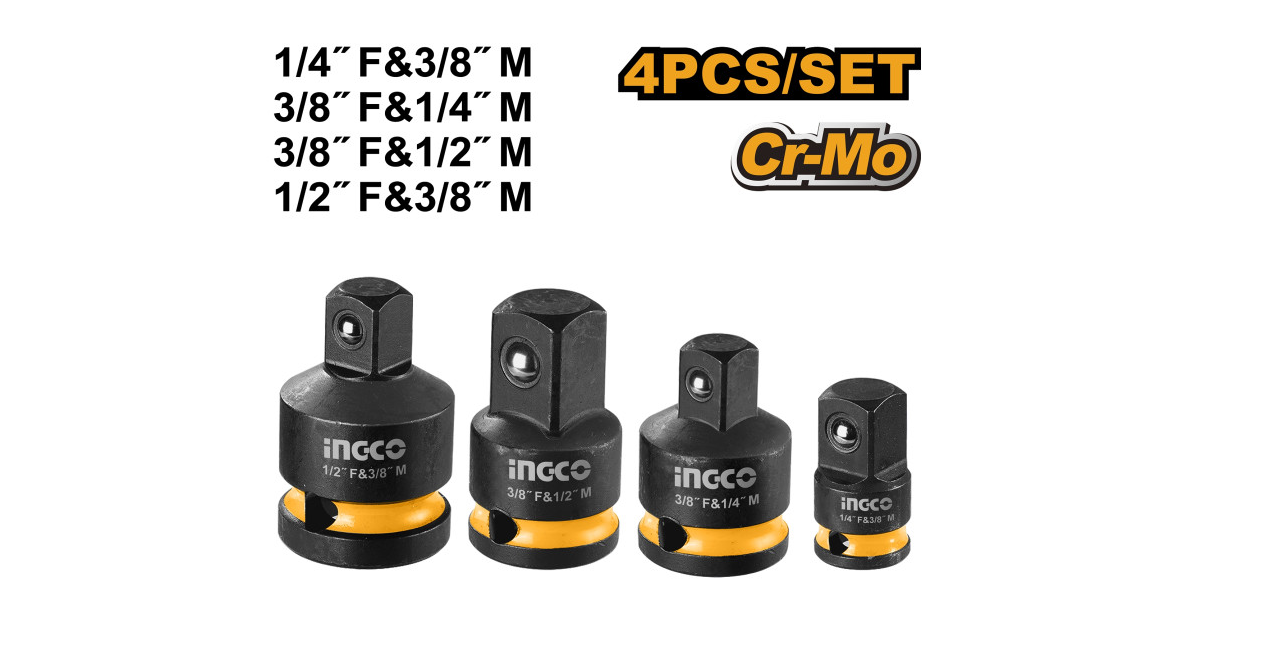 Dugókulcs Adapter 4 Részes 1/4"<-->3/8", 1/2"<-->3/8" termék fő termékképe