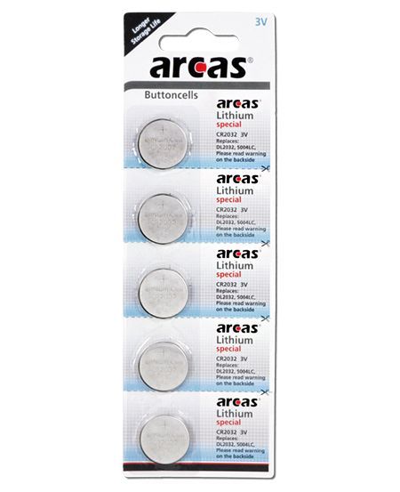 Arcas CR2032 Lítium Gombelem C/5  3V termék fő termékképe