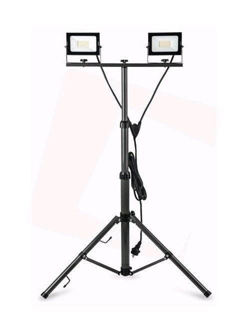 Avide Állványos LED Reflektor Slim SMD 2*30W NW 4000K 2 Fej Tripoddal  2*3000 Lumen Hálózati  1,5 m  IP65 termék fő termékképe