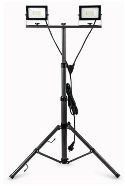 Avide LED Reflektor Állványos Slim SMD 2*20W NW 4000K 2 Fej 2*2000 Lumen 1,5 m Kábel termék fő termékképe