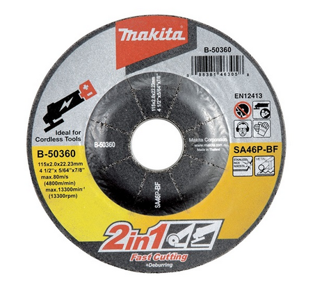 Makita Vágó és csiszolókorong 2in1 2*115 mm (akkus géphez) termék fő termékképe