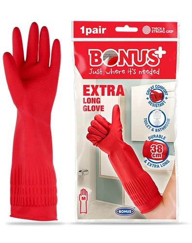 Bonus Háztartási Gumikesztyű extra hosszú termék fő termékképe