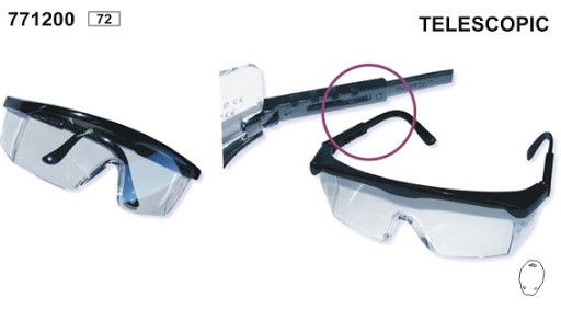 Beast Védőszemüveg Víztiszta Profi Teleszkópos Szárral termék fő termékképe