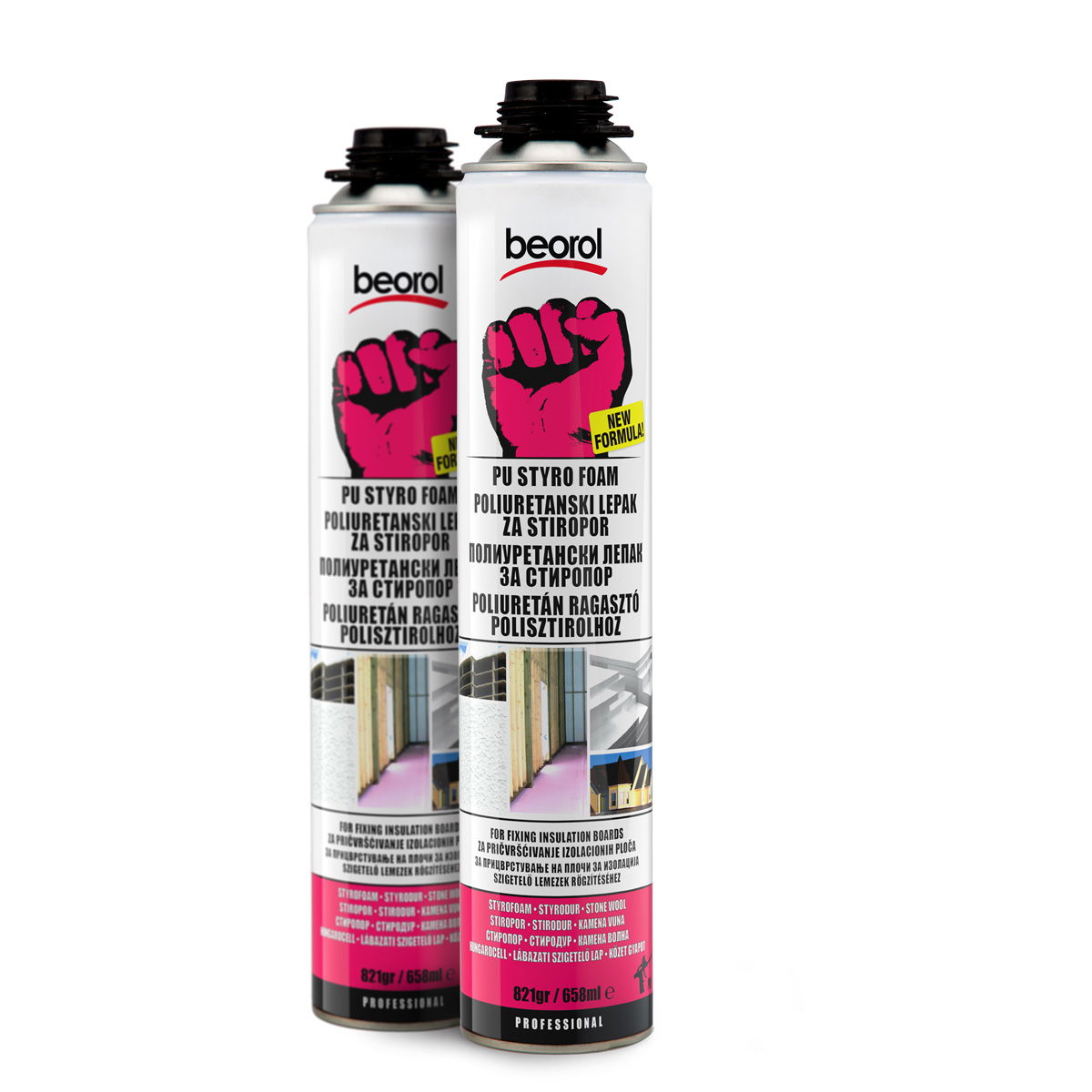 Beorol Pisztolyos Polisztirol Ragasztó Hab, 821 g / 658 ml termék fő termékképe
