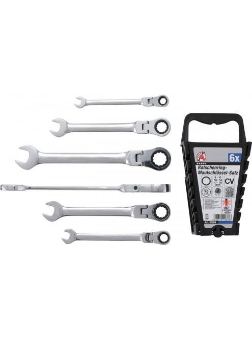 BGS Minőségi Racsnis, Csuklós, Csillag-Villás Kulcs Készlet 8-19mm 6 Részes  CR40 termék fő termékképe