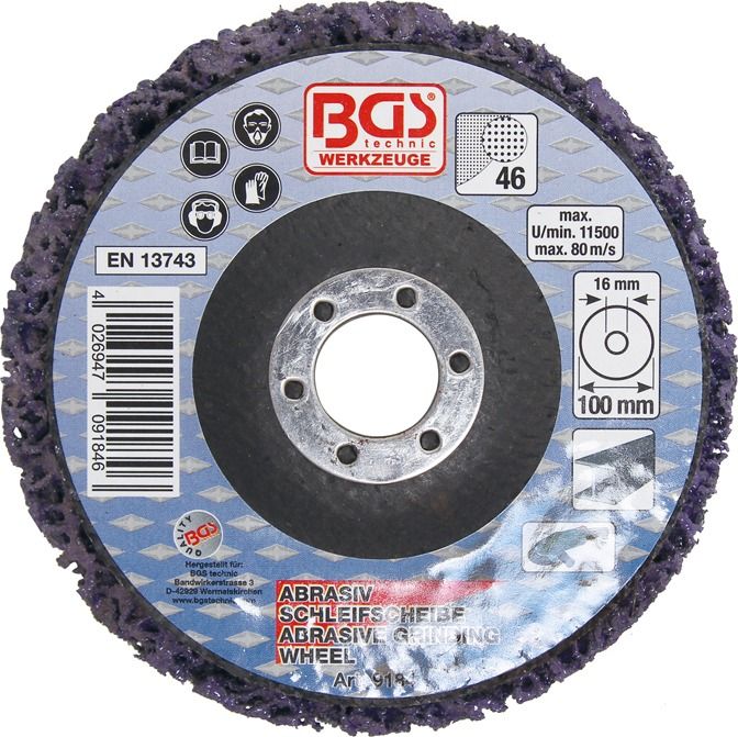 BGS Négertárcsa Fekete 100*16 mm termék fő termékképe