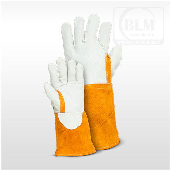 BLM Hegesztőkesztyű AWI Prémium fehér-sárga termék fő termékképe