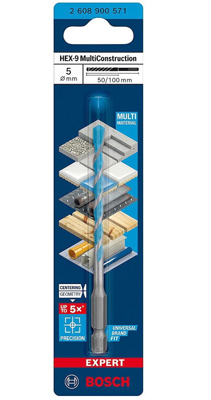 Bosch Expert Multi Construction HEX-9 Bit Befogású Kőzetfúró 1/4" Kék 2 Élű termék fő termékképe