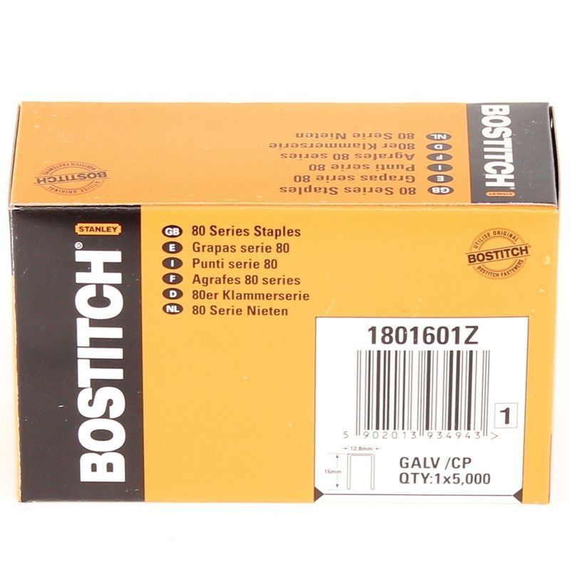 BOSTITCH Tűzőkapocs Kárpitos 8/16 12,8*0,6*16 mm Hossz  5000 db/csom. termék fő termékképe