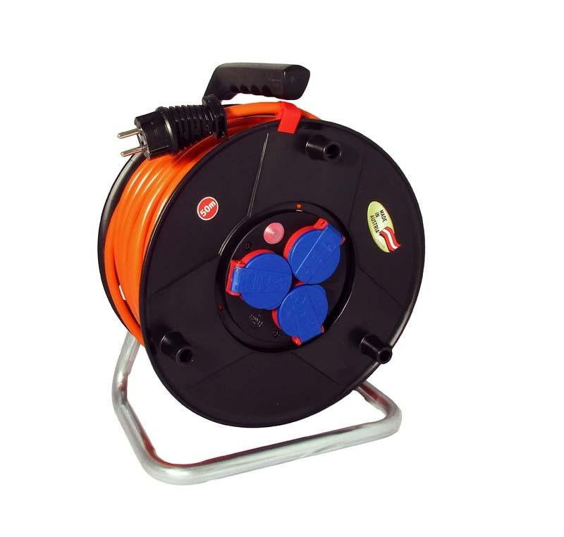 Brennenstuhl Kültéri BAT ST Kábeltekercs Műanyag Dobos 50M Narancssárga IP44 termék fő termékképe