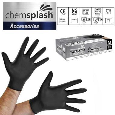 Chemsplash PumaGrip Egyszerhasználatos Púdermentes Nitril Kesztyű 50 db/ Doboz Fekete termék fő termékképe