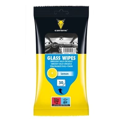 Coyote Üveg + Tükör Tisztítókendő Citrom Illat 30 db/csom. termék fő termékképe