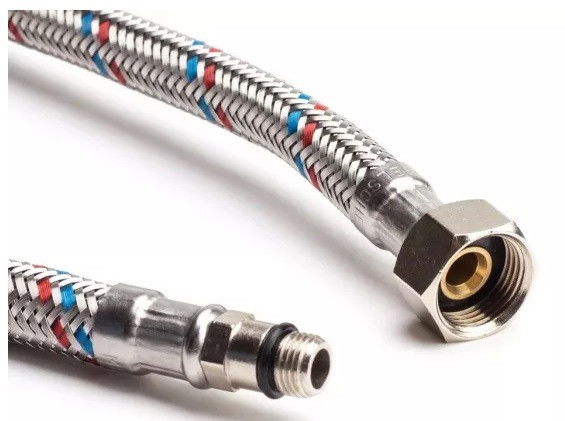 CSEKE Flexibilis Bekötőcső Vízhez M10*1K-1/2"B 60cm INOX termék fő termékképe