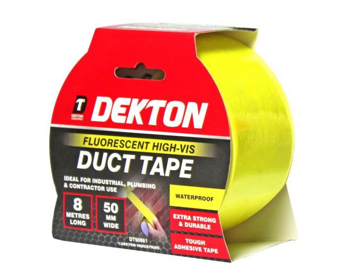 DEKTON Extra Erős Fluoreszkáló Ragasztószalag, 8 M*50 mm, Citromsárga termék fő termékképe