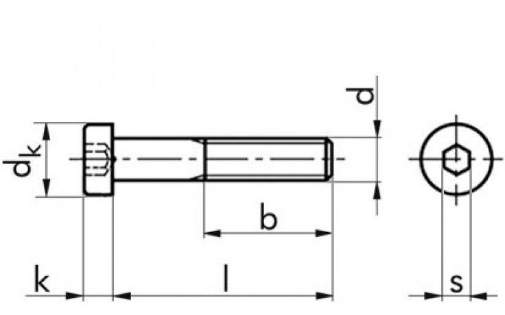 DIN7984 Alacsony hengeresfejű  imbusz belsőkulcsnyílású csavar 8.8 horganyzott termék fő termékképe