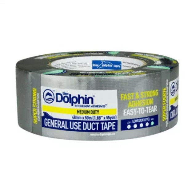 Dolphin Blue Dolphin Duct Tape Ragasztószalag Szürke 48mm*50m termék fő termékképe