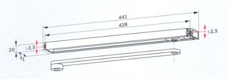 Dorma Csúszósín G-N (TS91, TS92, TS93) E  64010001 termék fő termékképe