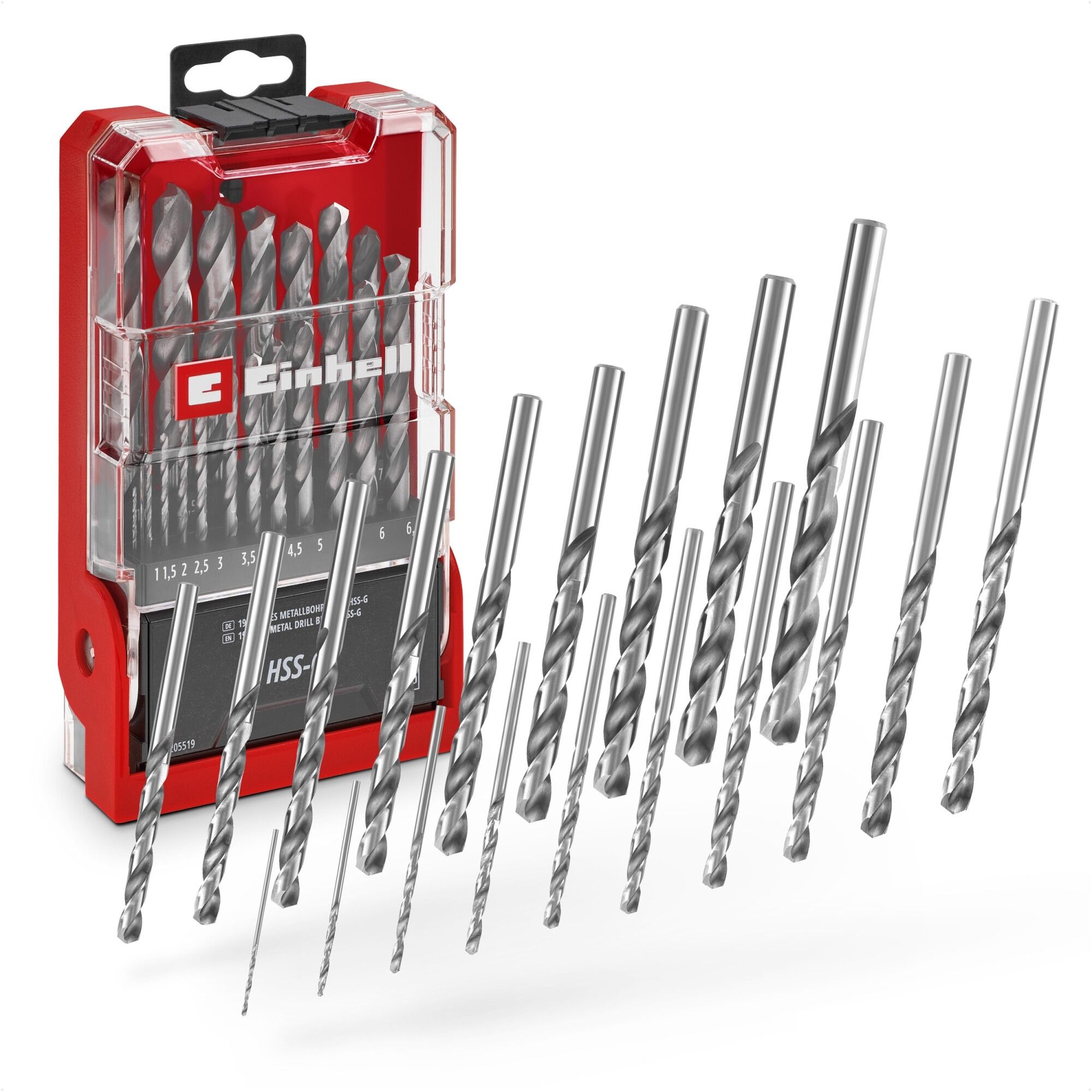 Einhell Fém Csigafúró Készlet HSS-G  1-6,5 mm Műanyag Dobozban 19 Részes termék fő termékképe