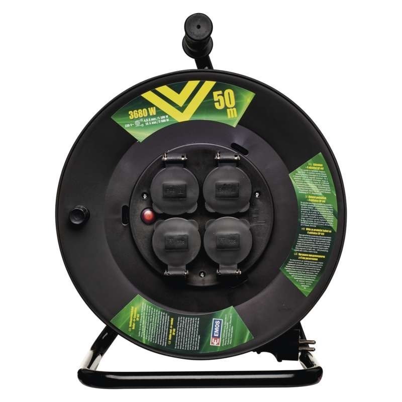 Dobos Hosszabbító  Gumírozott 50 m  3*1,5 mm 4 Aljzat  IP44 termék fő termékképe