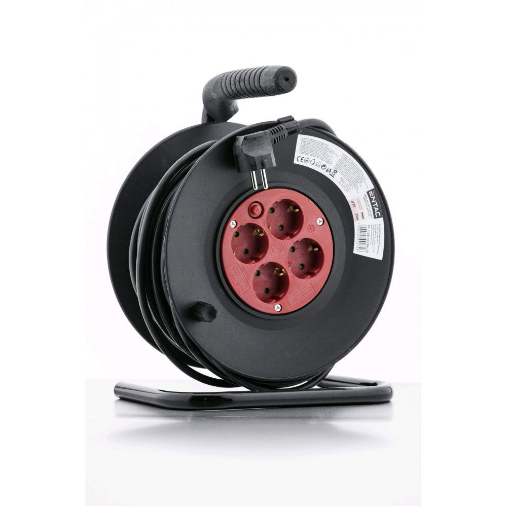 Entac Kábeldobos Hosszabbító 4 Foglalat IP20 Fekete Beltéri termék fő termékképe