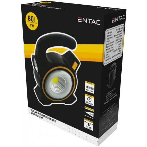 Entac Szererlőlámpa 1W Újratölthető Napelemes termék fő termékképe