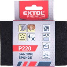 EXTOL Premium EVA Kézi Csiszoló Szivacs P220  Stekli Fémre, Fára, Műanyagra 100*70*25 mm termék fő termékképe