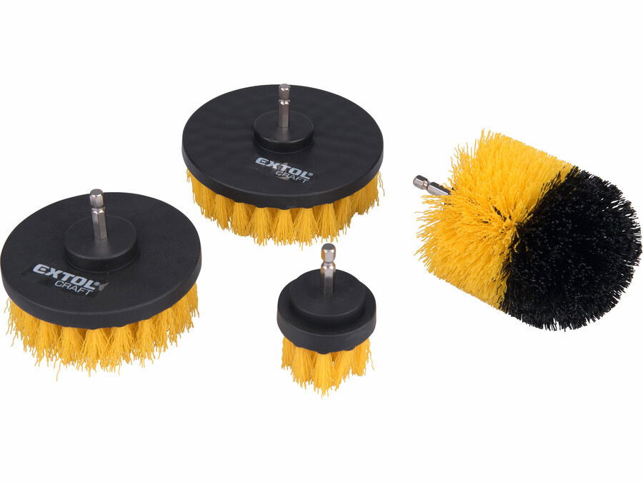 Nylon csiszoló kefe klt. 4 db; 1/4"×25 mm csap, fúrógépbe fogható termék fő termékképe