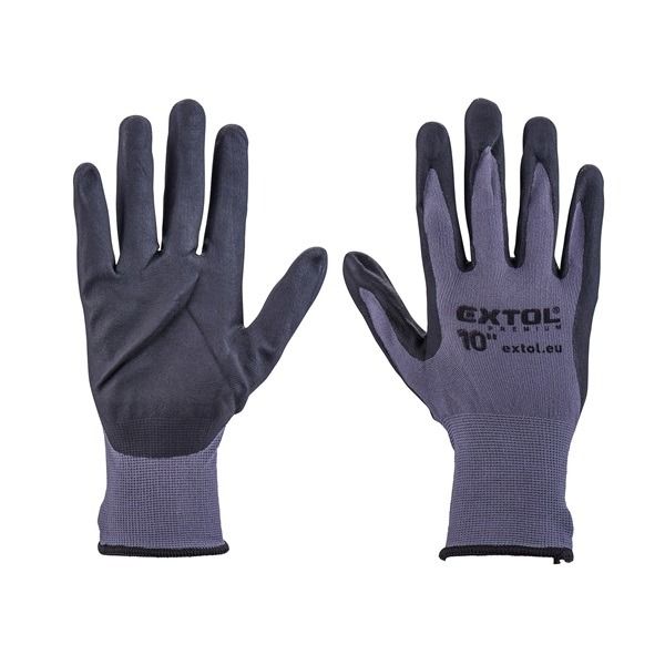 EXTOL Premium Mártott Nitril Védőkesztyű, 10/L  Spandex Varrat Nélkül Gumírozott Mandzsetta termék fő termékképe