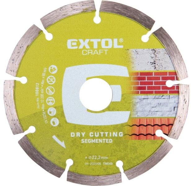 Gyémánt Tárcsa Szegmenses 150*22,2 mm Kőzethez,  Téglához, Cseréphez termék fő termékképe