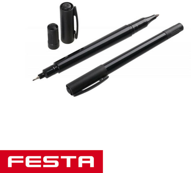 Festa Alkoholos Jelölőfilc Kétoldalas Fekete  (Vékony - Tűhegyű) termék fő termékképe