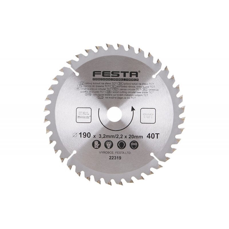 Festa Lev Festa TCT Körfűrésztárcsa, Körfűrészlap Vídiás Fához termék fő termékképe