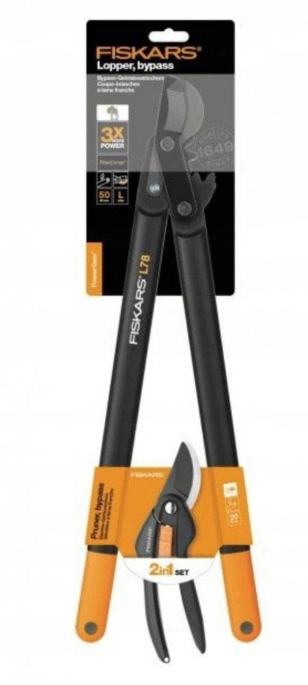 Fiskars Ágvágó Nagy  Horgos L78 + SingleStep Metszőolló P26 Szett termék fő termékképe