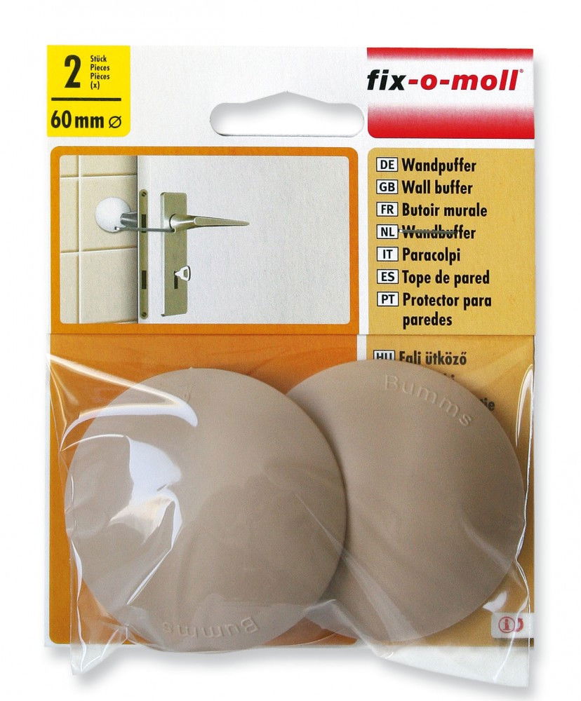 fix-o-moll Műanyag Kilincsütköző 60 mm Bézs 2db-os Öntapadós termék fő termékképe