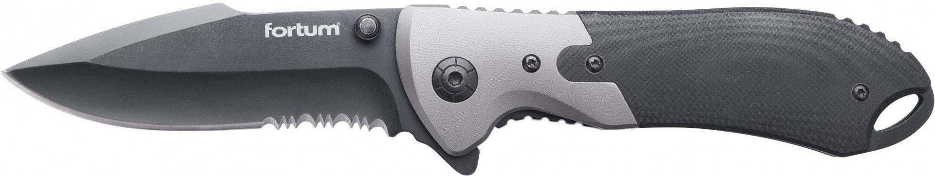 Fortum Zsebkés Rozsdamentes Fekete Pengével 207 mm Markolat 120 mm termék fő termékképe