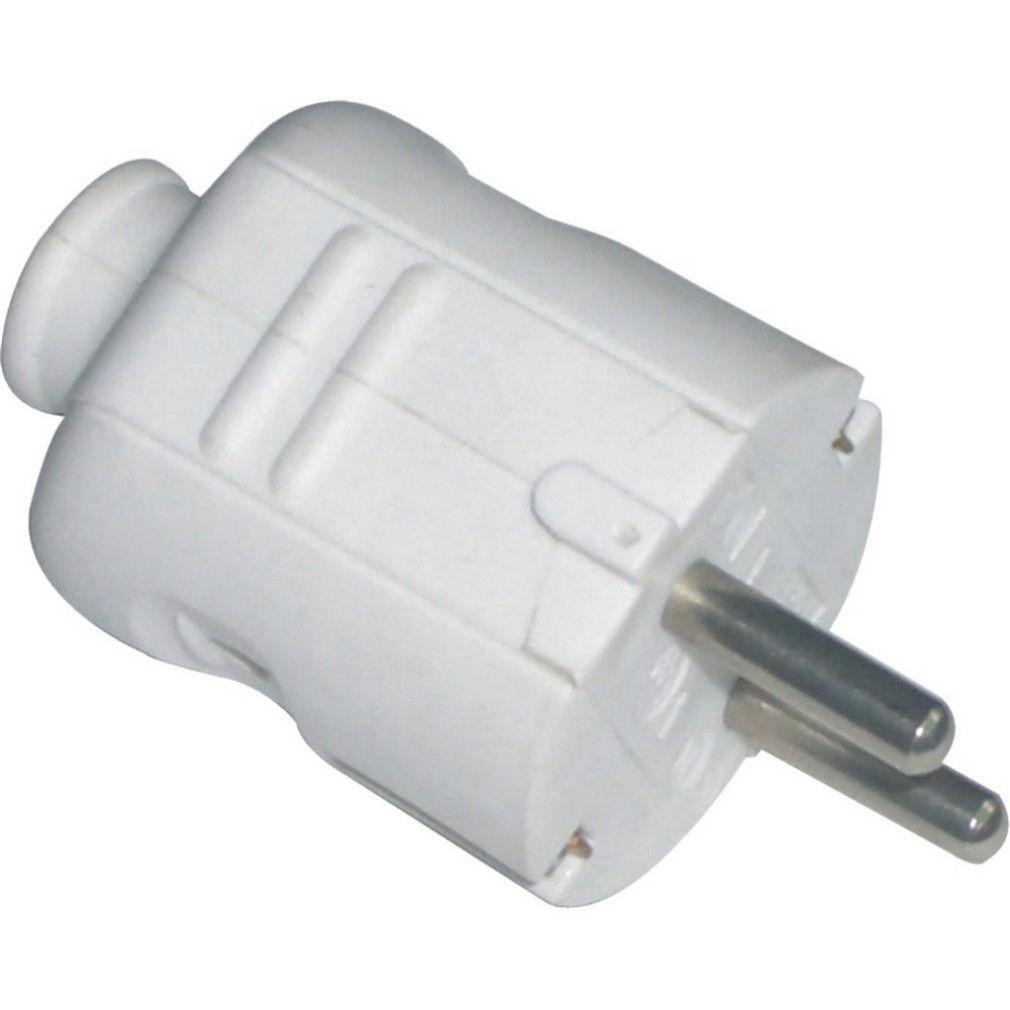 GAO Földelt Dugó 16A/250V Fehér hátsó kivezetésű termék fő termékképe