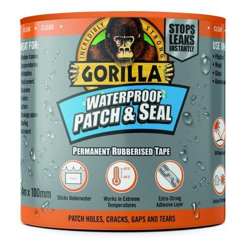 Gorilla Waterproof Patch & Seal Színtelen Vízálló Javítószalag 2,4 m*100 mm Foltozó, Tömítő Ragasztószalag termék fő termékképe