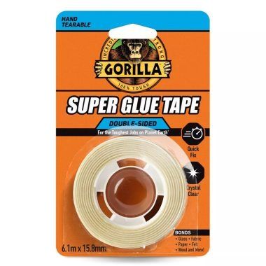 Gorilla SUPER GLUE Tape Kristálytiszta Kétoldalas Ragasztószalag 15,8 mm * 6,1 m termék fő termékképe