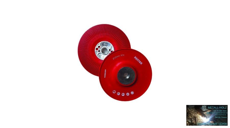 Hector Fiber Felfogató Gumi Tányér M14  125 mm Hűtőbordázott  Rota termék fő termékképe