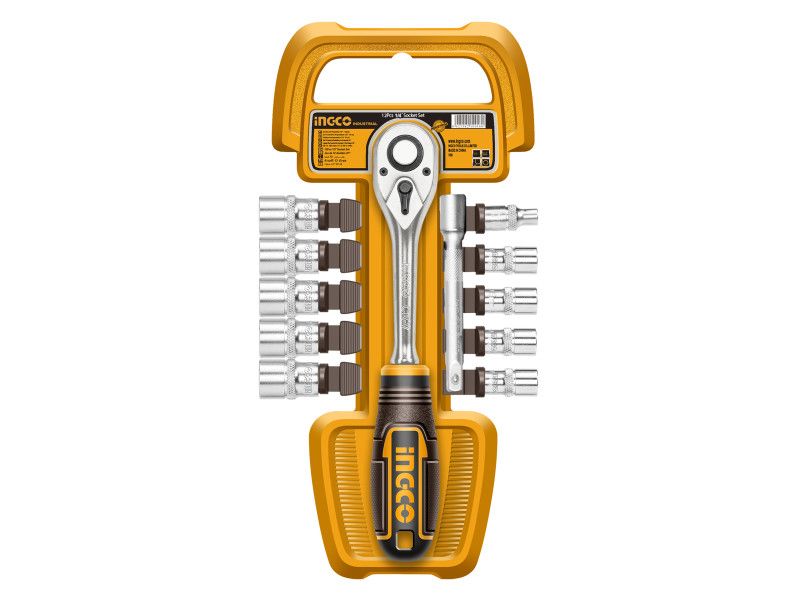 Ingco Dugókulcs Készlet, 1/4", 5-14 mm, 12 db termék fő termékképe