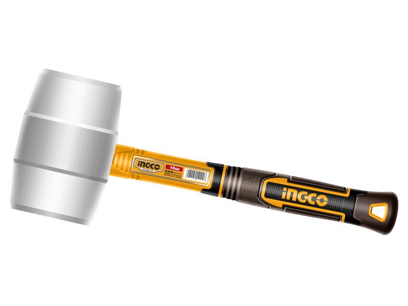 Ingco Gumikalapács, 450g, Fehér, Üvegszálas Nyéllel termék fő termékképe