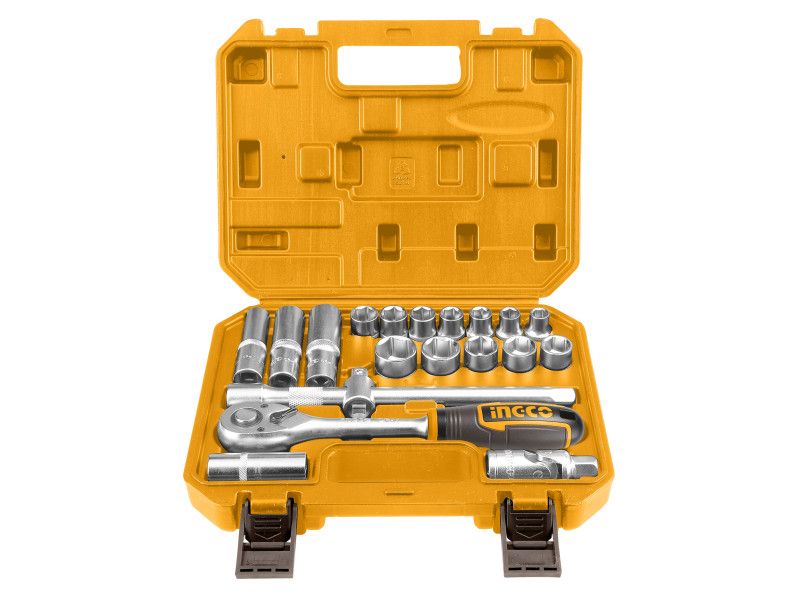 Ingco Dugókulcs Készlet 20 Részes  1/2" Racsnis, 10-24 mm CrV Műanyag Kofferben termék fő termékképe