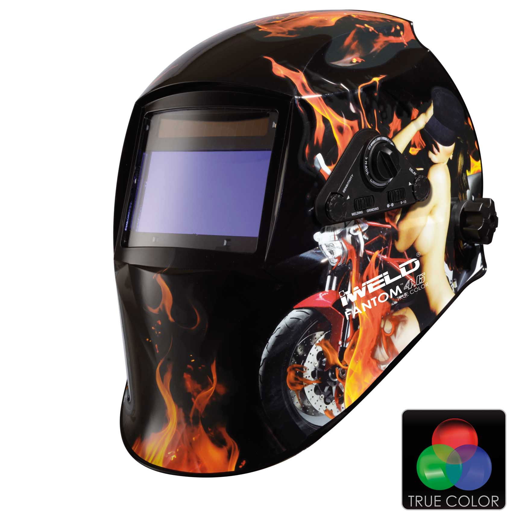 IWELD Fantom 4.6 Automata Hegesztő Fejpajzs (Motor-Lady) termék fő termékképe