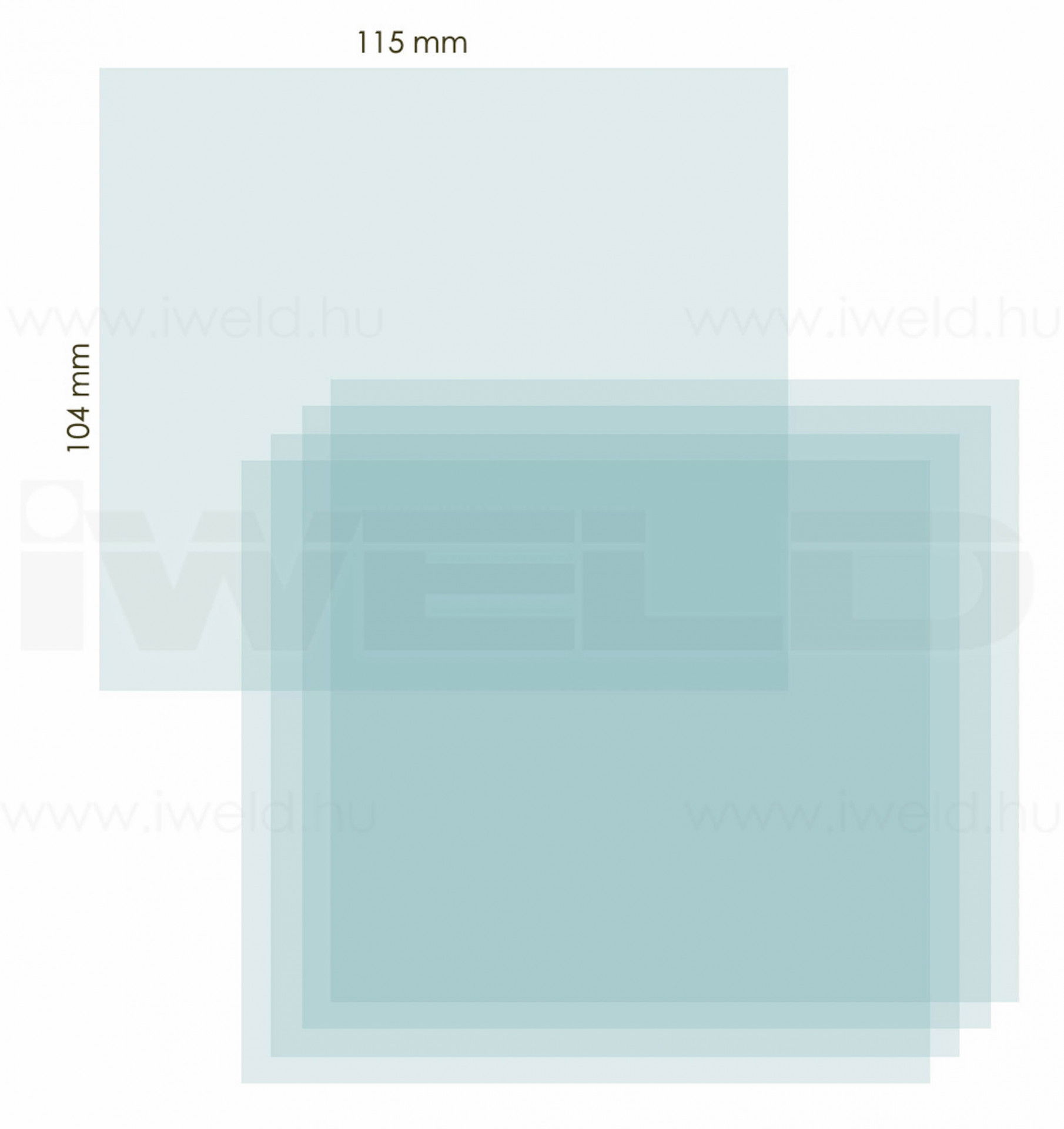 IWELD Blackbase/Nored Eye/Fantom Külső Védőplexi 115*104mm termék fő termékképe