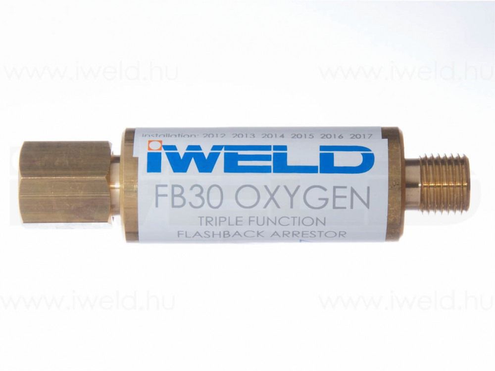 IWELD FB30 Visszaégésgátló Patron Reduktorra G1/4" Oxigén termék fő termékképe